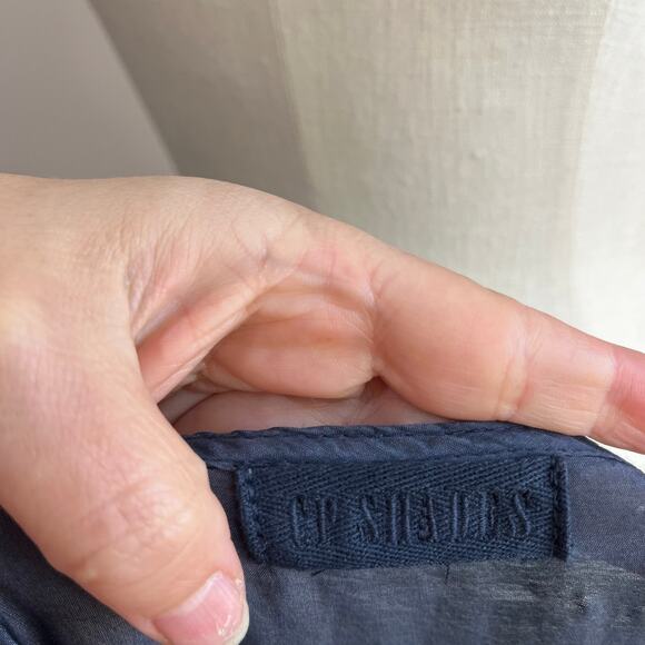 CP Shades Julia Dress Size L Cotton Silk Blue Midi Boho Lagenlook Flowy - Picture 6 of 10